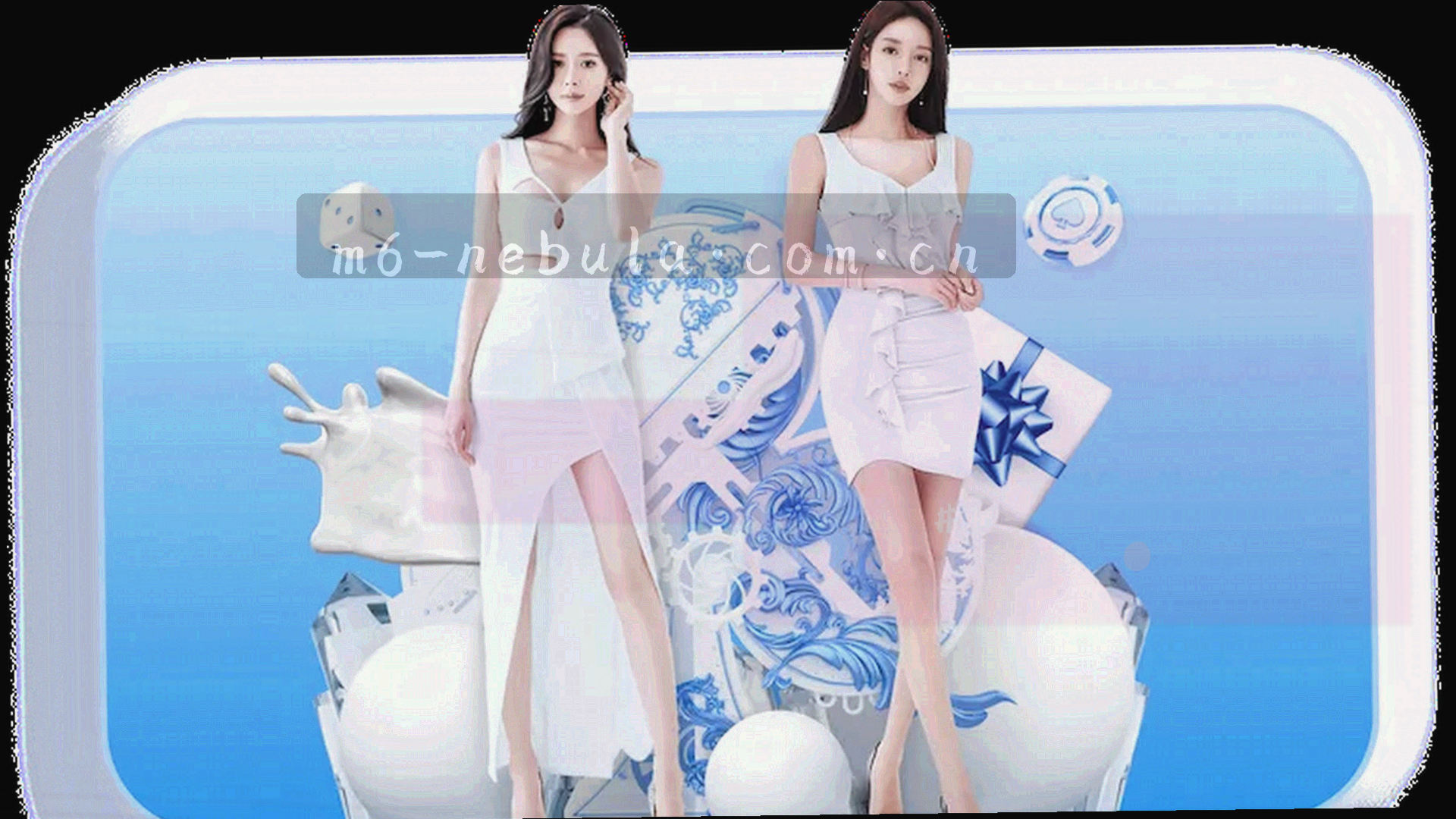 深空蓝紫背景中一道弯曲光带掠向右上，边缘散出细密光点